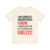 I Am Currently Unsupervised - Funny Chaos Lover T-Shirt