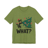 What? - Funny Christmas Cat T-Shirt