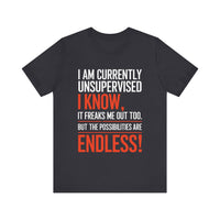 I Am Currently Unsupervised - Funny Chaos Lover T-Shirt