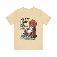 My Cat Owns Me, I Just Pay the Bills - Funny Black Cat T-shirt