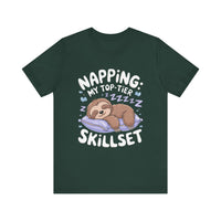 Napping: My Top-Tier Skillset - Funny Sloth T-Shirt