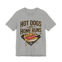 Hot Dogs and Home Runs - Funny Baseball and Foodie T-Shirt