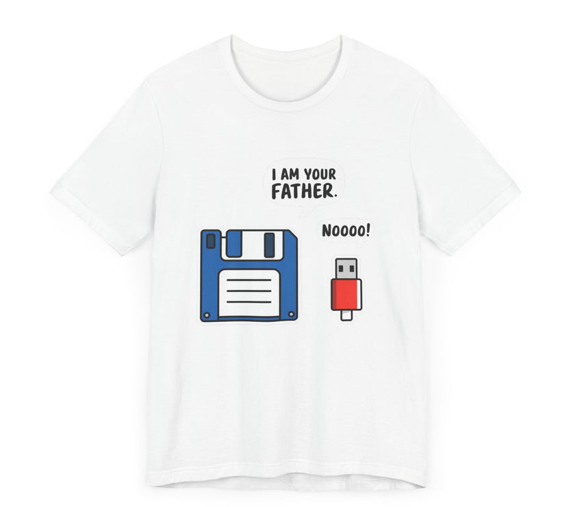 I Am Your Father. Noooo! - Funny USB and Floppy Disk Tech Humor T-Shirt