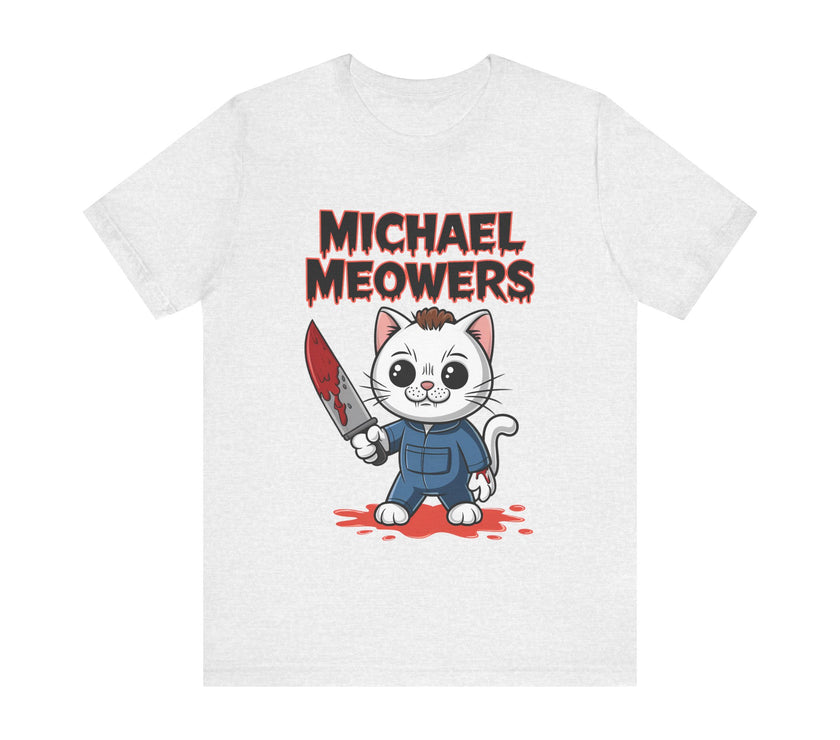 Michael Meowers - Funny Cute Cat with Knife Parody T-Shirt