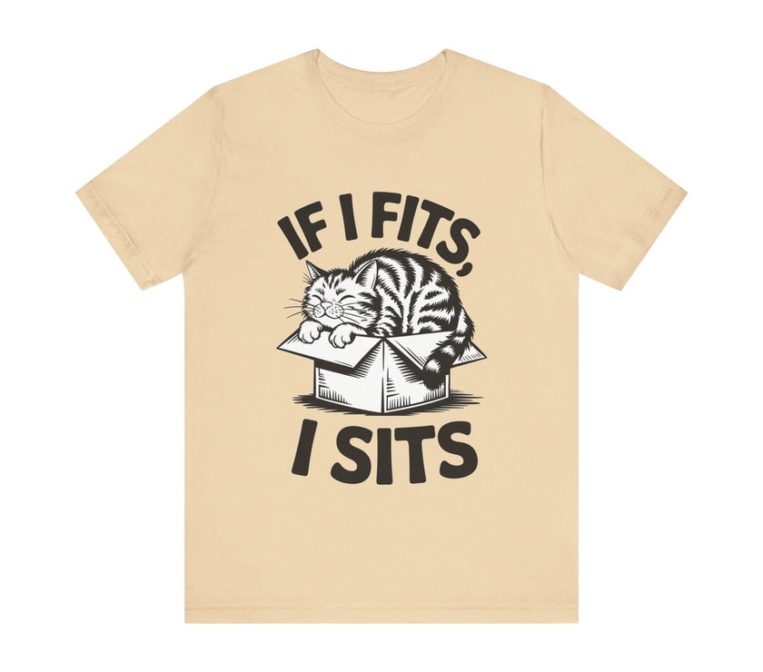 If I Fits I Sits - Funny Cat T-shirt