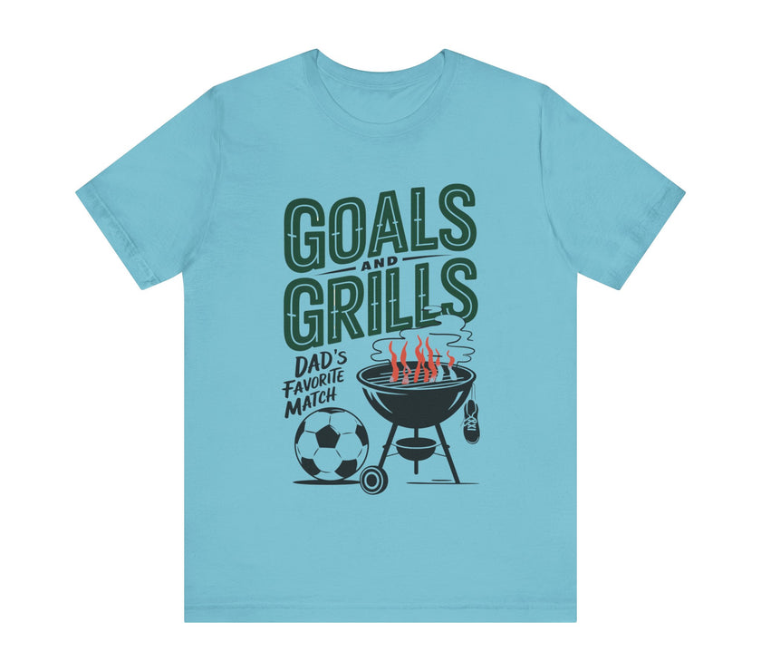 Goals and Grills Soccer Lover Dad T-Shirt