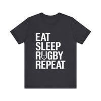 "Eat Sleep Rugby Repeat"  - Perfect for Rugby Enthusiasts T-Shirt