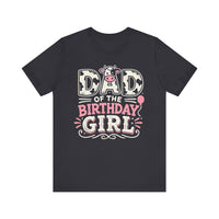 Dad of the Birthday Girl T-Shirt - Adorable Cow-Themed Design