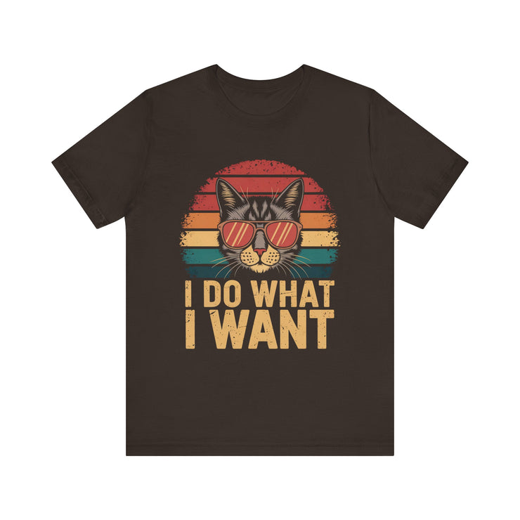 I Do What I Want? - Funny Cat Vintage Retro Sunset