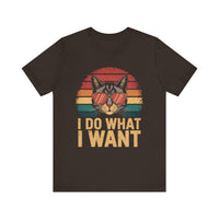 I Do What I Want? - Funny Cat Vintage Retro Sunset