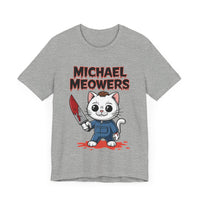 Michael Meowers - Funny Cute Cat with Knife Parody T-Shirt