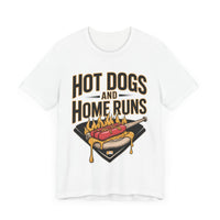 Hot Dogs and Home Runs - Funny Baseball and Foodie T-Shirt