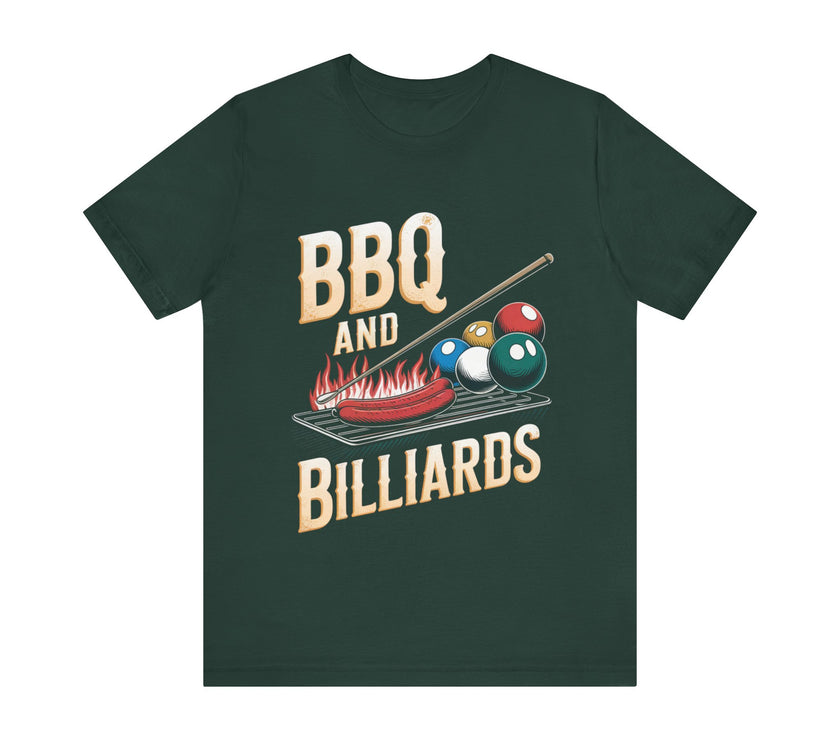 BBQ and Billiards - Funny Grill and Pool T-Shirt