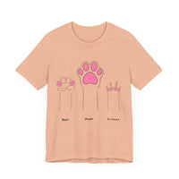 Rock Paper Scissors Cat Paw T-Shirt – Cute Minimalist Feline Humor Tee