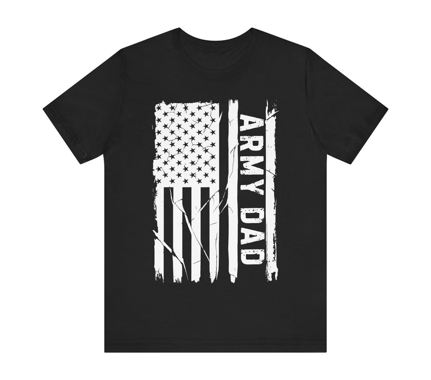 Army Dad T-Shirt - Patriotic American Flag Design