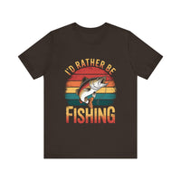 I'd Rather Be Fishing T-Shirt - Retro Fisherman Design