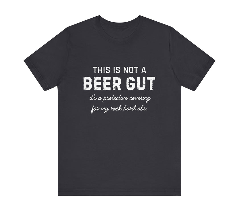 Beer Gut Protective Abs T-Shirt - Hilarious Fitness Humor