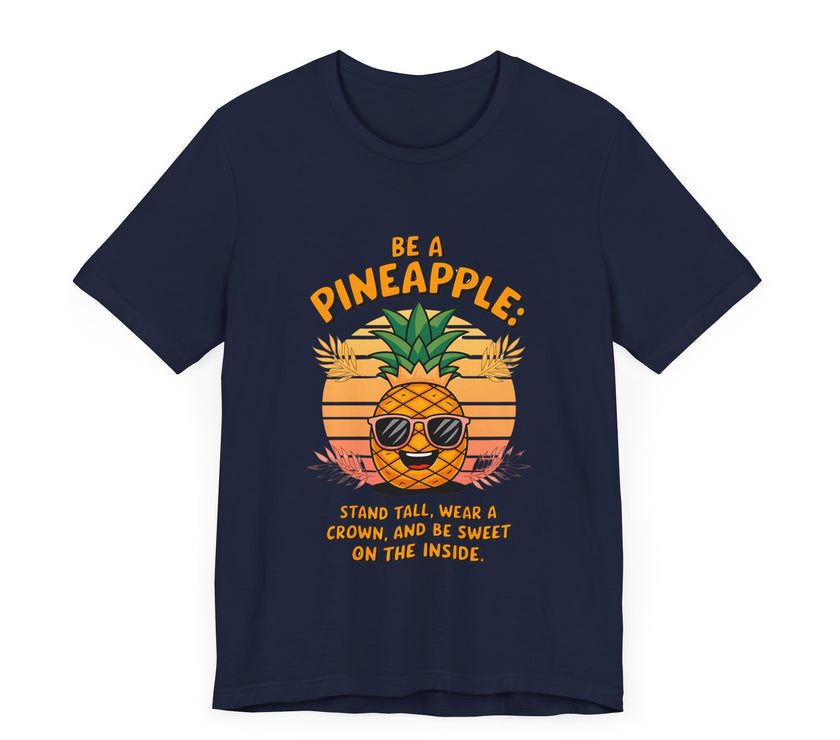 Be a Pineapple - Funny and Uplifting Unisex T-Shirt